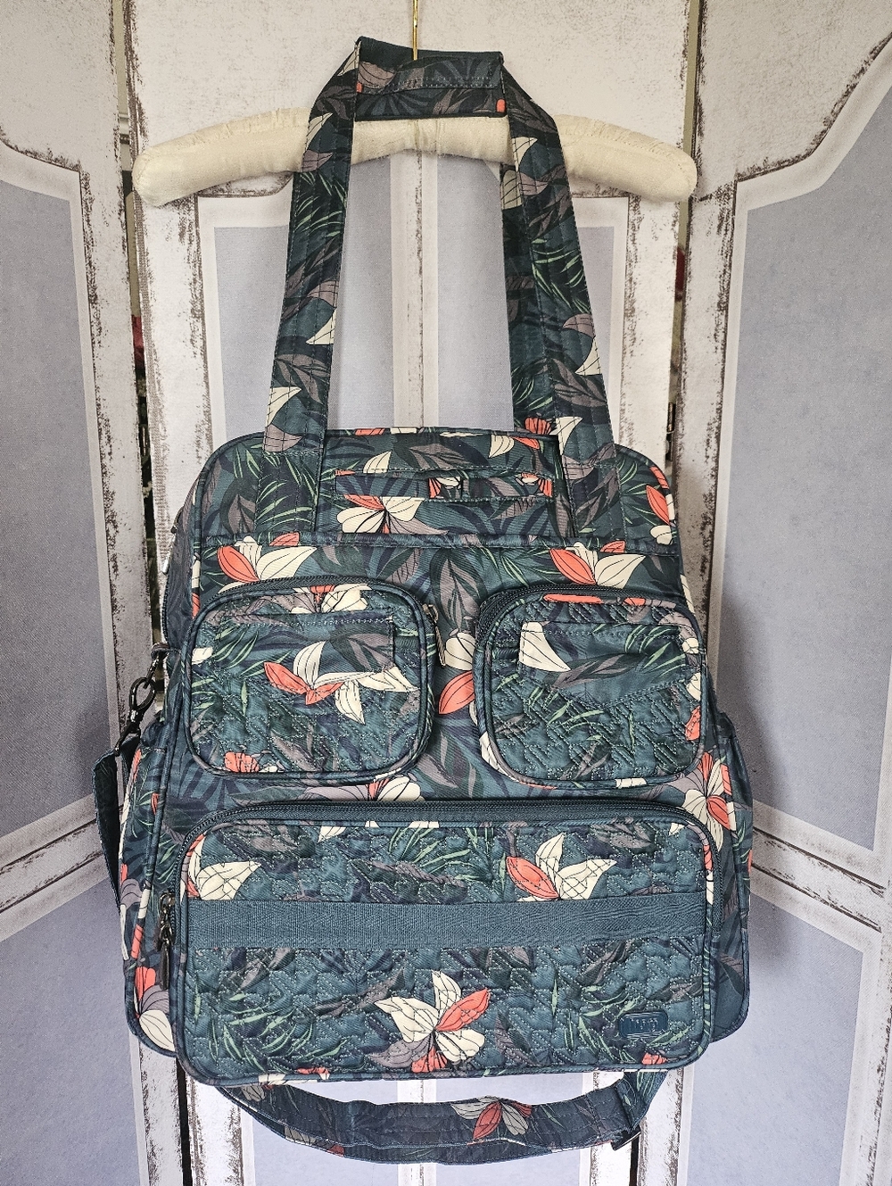 NWOT Lug Puddle Jumper Tote In Lily Teal, Immaculate Like-New Condition!